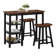 Enjoy free shipping on most stuff, even big stuff. 3pc Counter Height Dining Set Wood Bistro With Storage Brown Home Source Target
