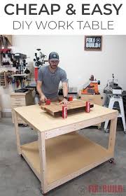 How To Build A Diy Work Table Fixthisbuildthat Craft Table Diy Workbench Plans Diy Work Table