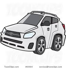 Cartoon White Car With Tinted Windows 55904 By Ron Leishman White Car Tinted Windows Car