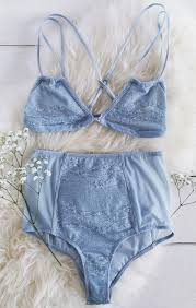 Billabong Lacy Daze Light Blue Lace Bralette