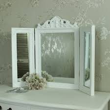 6 drawer white high gloss dressing table. White Ornate Dressing Table Triple Mirror Flora Furniture