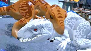 The spinosaurus remembered his leg, and was not sure if he wanted to continue. Lego Jurassic World Indominus Rex Vs T Rex Ending Full Battle Youtube