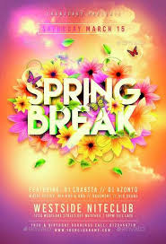 Colorful Spring Break Flyer Template Ffflyer Com Spring Break Flyer Templa Break Colorful In 2020 Holiday Flyer Template Spring Break Spring Break Party