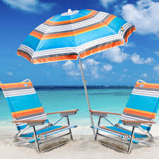 Rio 5 Position Beach Chair Set With Umbrella In 2020 Beach Umbrella Umbrella Beach Chairs