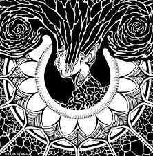 psychedelic tree black white drawing trippy grow mandala surreal life artiste colorier dessin coloriage de chaussette corbeau gratuit