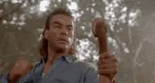 While working as a waiter, van damme spotted producer menahem golan in his restaurant, and did a roundhouse kick for him. Van Damme Kick Gifs Tenor