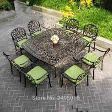 9 Piece Cast Aluminum Patio Furniture Garden Furniture Outdoor Furniture Transport By Sea Garden Furniture Sets Aliexpress