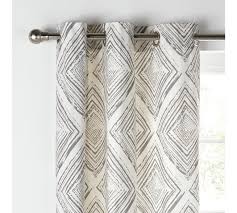 diamond distressed lined curtains