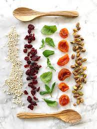 Mediterranean couscous with dried fruit. Israeli Couscous With Pistachios Apricots And Cranberries Foodiecrush Com