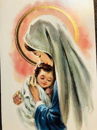 Vintage 60s Christmas Card Madonna Mother Mary Holding Baby Jesus Beautiful Art 4 99 Vintage 1968 C In 2020 Mother Mary Images Jesus Mary And Joseph Jesus Drawings