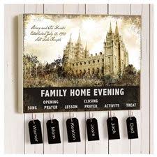 Family Home Evening Chart On Canvas I Like The Temple As