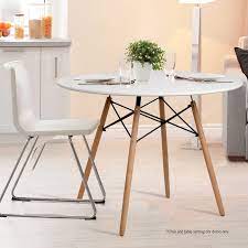 Check spelling or type a new query. Artiss Dining Table 4 Seater Round Replica Dsw Eiffel Kitchen Timber White Buy Round Dining Tables 9350062130322