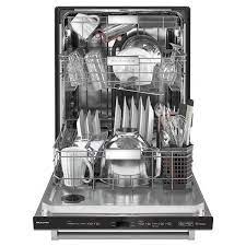 Buy doors to repair your kitchenaid dishwasher at partselect. Kitchenaid 24 In Black Stainless Top Control Built In Tall Tub Dishwasher With Stainless Steel Tub And Third Level Rack 44 Dba Kdtm804kbs The Home Depot