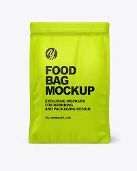 Download Matte Food Bag Mockup In Bag Sack Mockups On Yellow Images Object Mockups Yellowimages Mockups