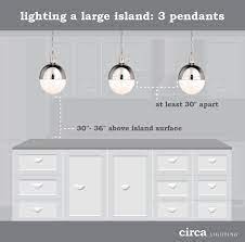 Circa Lighting Blog When Installed Over Large Islands A Trio Of Pendant Lights Will Provide The Task L Circa Lighting Kitchen Design Kitchen Island Lighting