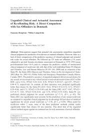 Pdf Unguided Clinical And Actuarial Assessment Of Re Offending Risk A Direct Comparison With Sex Offenders In Denmark