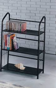 I ordered three shelves to use behind my couch, which is exposed. Black Metal Modern 3 Shelf Bookcase