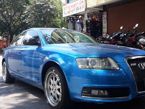 audi full car vinyl wrap blue color product image