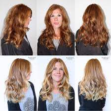 Your hair may appear blotchy and have a mixture of red and natural hair color afterwards. 2013 Ramirez Tran Salon Red Blonde Hair Red To Blonde Straight Brunette Hair