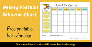 Free Weekly Behavior Chart Football Player Acn Latitudes