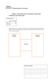Doc 4 Exploring The Curriculum Episode 1 Look Deeper Into