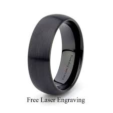 Tungsten Ring Mens Tungsten Wedding Band Mens Brushed Wedding Band Black Tungsten Ring Tungsten 8mm Tungsten Band Free Laser Engraving Tungsten Wedding Bands Tungsten Carbide Wedding Bands Tungsten Mens Rings