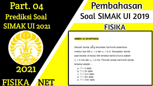 Jika las alas benda adalah a dan massa jenis air adalah ρo. Bocoran Soal Simak Ui Fisika 2021 Part 04 Gerak Harmonik Sederhana Youtube