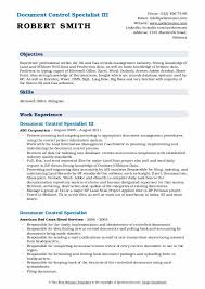 For more information on what it takes to be a document controller, check out our complete document controller job description. Document Control Specialist Resume Samples Qwikresume