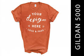Sunset Gildan 5000 Tshirt Mockup On White Background 235316 Mockups Design Bundles Shirt Mockup Tshirt Mockup Mockup Design