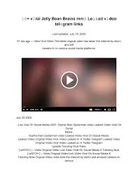 𝟷𝟾+ v𝚒ral Jelly Bean Brains mm𝚜 Le𝚊𝚔ed v𝚒deo tel𝚎gram links