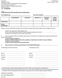 Apabila surat kelulusan telah dikeluarkan, . Panduan Memohon Penukaran Enjin