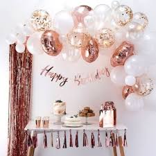 Easy Birthday Decorations For Woman 20 Cute Birthday Decorations Easy Diy Ideas For Kids Teens Women And Men Lifestyle State Rose Gold Party Birthday Party Balloon Rose Gold Balloons