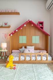 Bed In The Shape Of A Small House House Shape Small Bedroom Girl Bedroom Designs Baby Room Decor Baby Room Design