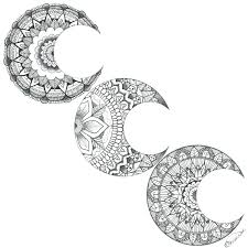 Moon Mandalas Moon Mandala Tattoo Idea Tattoo Inspiration Freehand Drawing Moon Mandala Moon Tattoo Mandala Tattoo
