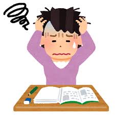 勉強が不調な人のイラスト（女性） | かわいいフリー素材集 いらすとや