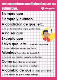 Conectores Condicionales Con Subjuntivo Hablar Espanol Recursos Linguisticos Condicional