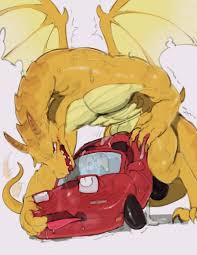 Dragon humping a car