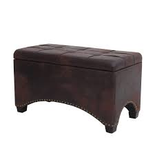 Shop coffee tables at target. Nost Host 30 Rectangle Ottoman With Storage And Hinged Lid Vintage Faux Leather Rectangular Ottoman Coffee Table Solid Wood Cocktail Ottoman Bench With Button Tufted Top Foot Rest Stool Brown Buy