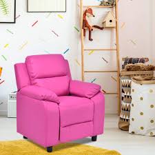 We review the best childrens recliners around while giving you tips for finding the best small kids recliner for your young one. Costzon Kids Recliner Sofa Children Contemporary Pu Leather Armchair W Deluxe Padded Backrest Flip Up Storage Arms For Toddler Boys Girls Small Sofa Chair Rose Red Buy Online In Bahamas At Bahamas Desertcart Com Productid