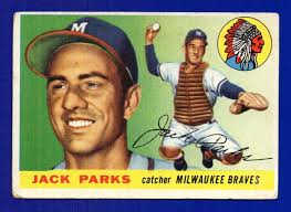 JACK PARKS ROOKIE braves 1955 TOPPS #23 VERY GOOD