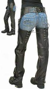 Leather Chaps With Adjustable Lace Thigh Hotharleydavidsonmerchandise Biker Outfit Riding Outfit Motorcycle Outfit