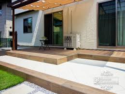 千葉県 佐倉市 ウッド調タイルデッキ テラス屋根 目隠しフェンス タイルテラス テラス 庭 リフォーム