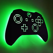 Led Lighted Xbox Controller Wall Art Video Game Art Game Etsy In 2020 Boys Game Room Game Room Game Room Decor