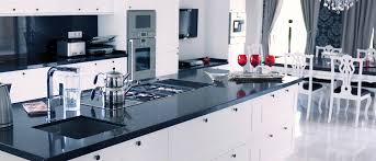 Some spaces simply demand drama. Quartz Countertops Sparkling Black Quartz Countertops Black Quartz
