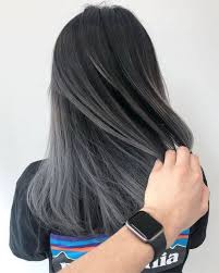 All you have to do is keep the black intact at your roots and apply an ashy ombré color halfway down your hair. Korean Ombre Short Hair Weight Lifting