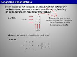 __ is (maksud secara teori) shown by ___(rv). Pengertian Tentang Matriks Operasi Operasi Matriks Ppt Download