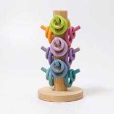 Grimm S Wooden Toy Sorting Helper Tree Pastel Lollipop Sky Wooden Toys Wooden Toys Diy Kids Wooden Toys