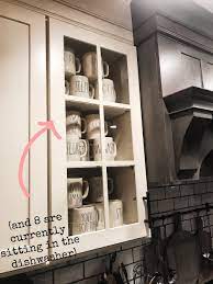 How to organize your everyday glassware cabinet. Display Shelf Organization How To Organize Kitchen Display Cabinets The Decor Formula