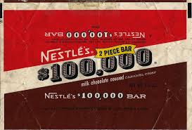 Nestle S 100 000 Dollar Bar Candy Wrapper Late 1960 S Early 1970 S Vintage Candy Nostalgic Candy Candy Wrappers