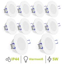 Auch wenn sie die preise für eine entsprechend hochwertige led einbaulampe zunächst einmal schlucken lassen. 10x Extra Flache Ip44 Led Einbaustrahler Weevo 2700k 5w 450lm Bad Kuche Mobel Ebay